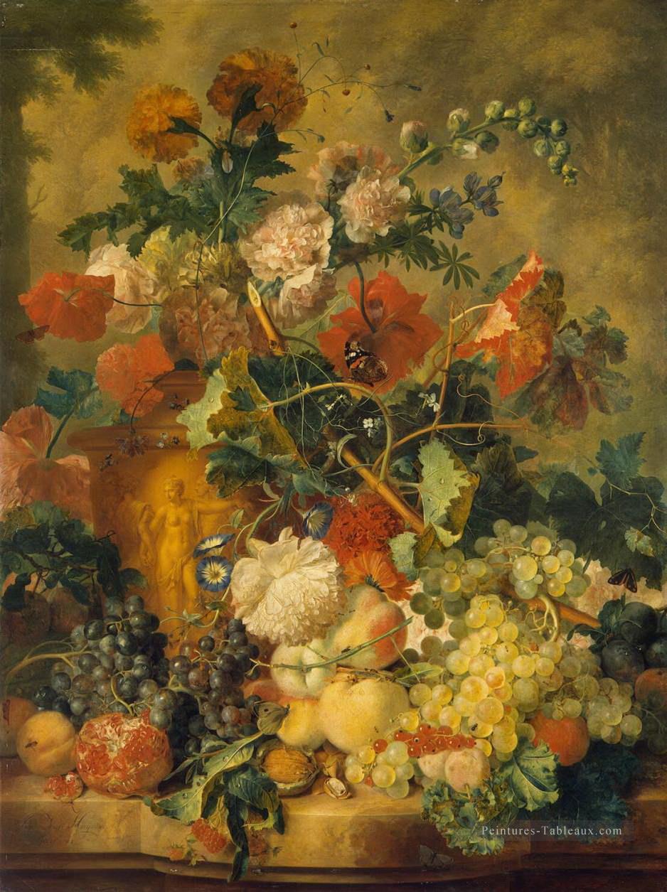 Fleurs et fruits Jan van Huysum classique nature morte Peintures à l'huile